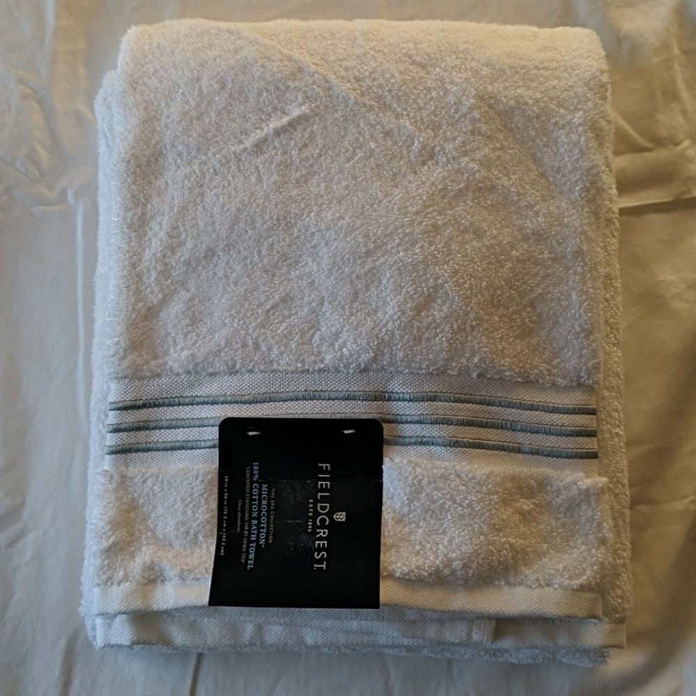 The Spa Collection Microcotton Bath Towel, White - Picture 2 of 3